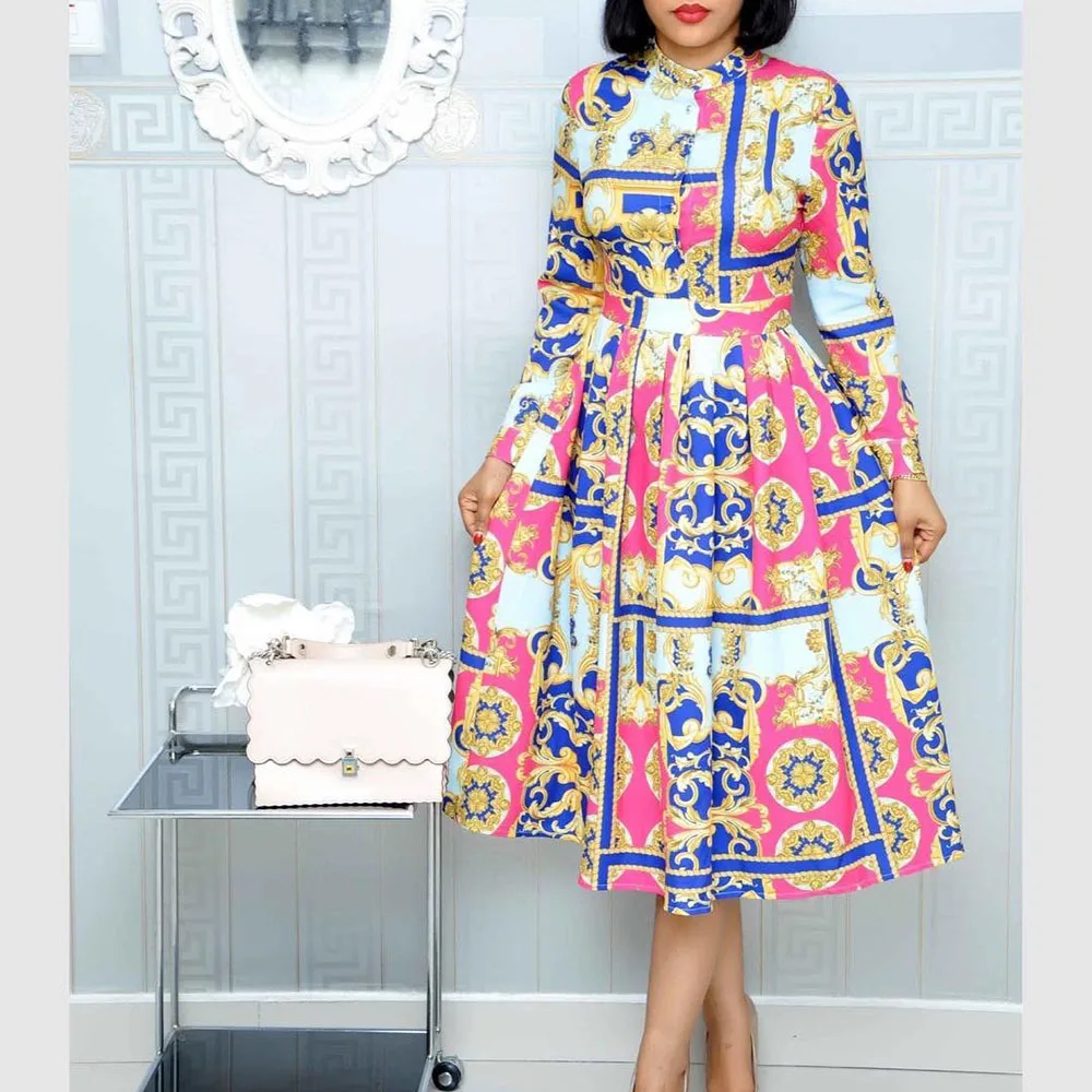 Patten Print Vintage Women Dress African Style Office Ladies OL Clothes Plus Size A Line Long Sleeve Midi Autumn Dresses Retro
Patten Print Vintage Women Dress African Style Office Ladies OL Clothes Plus Size A Line Long Sleeve Midi Autumn Dresses Retro