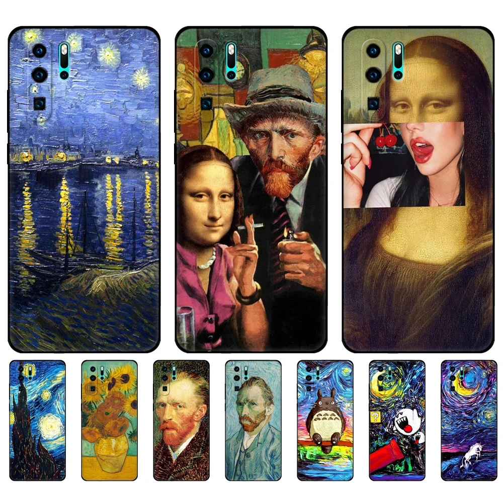 VVan-Goghs oil painting Black tpu Case For Huawei P30 Lite P30 Pro P40 Case For Huawei P40 LITE E P Smart 2020 phone back Cover
VVan-Goghs oil painting Black tpu Case For Huawei P30 Lite P30 Pro P40 Case For Huawei P40 LITE E P Smart 2020 phone back Cover