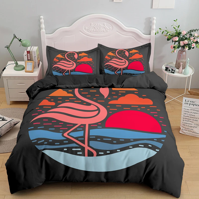Pink Couple Flamingo White Bedding Set Animal Cartoon Print Duvet Cover Kids Adult Bedclothes Pillowcase Quilt Comforter Covers
Pink Couple Flamingo White Bedding Set Animal Cartoon Print Duvet Cover Kids Adult Bedclothes Pillowcase Quilt Comforter Covers