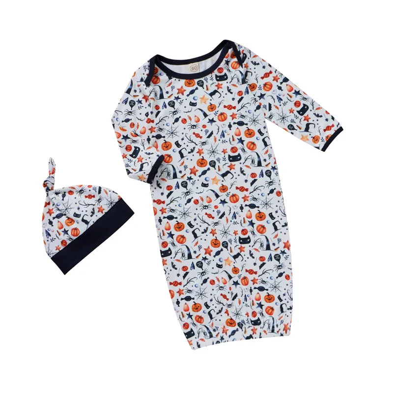 Baby Girls Boys Halloween Printed 2PCS Sleeping Bags Infant Long Sleeve Round Neck Sleeping Sack+Hat Cute Cotton Clothing Set
Baby Girls Boys Halloween Printed 2PCS Sleeping Bags Infant Long Sleeve Round Neck Sleeping Sack+Hat Cute Cotton Clothing Set