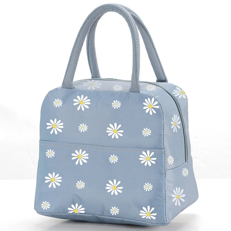 

Korean Style Oxford Daisy Printing Lunch Box Bag Multi-Functional Thermal Bag Outdoor Cold-Keeping Ice Pack Fashion Lunch Bag