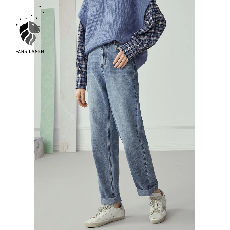 FANSILANEN Fringe Tassels Casual Blue Straight Jeans Women Denim High Waist Boyfriends Jeans Oversize Female Vintage Pants 2020
FANSILANEN Fringe Tassels Casual Blue Straight Jeans Women Denim High Waist Boyfriends Jeans Oversize Female Vintage Pants 2020