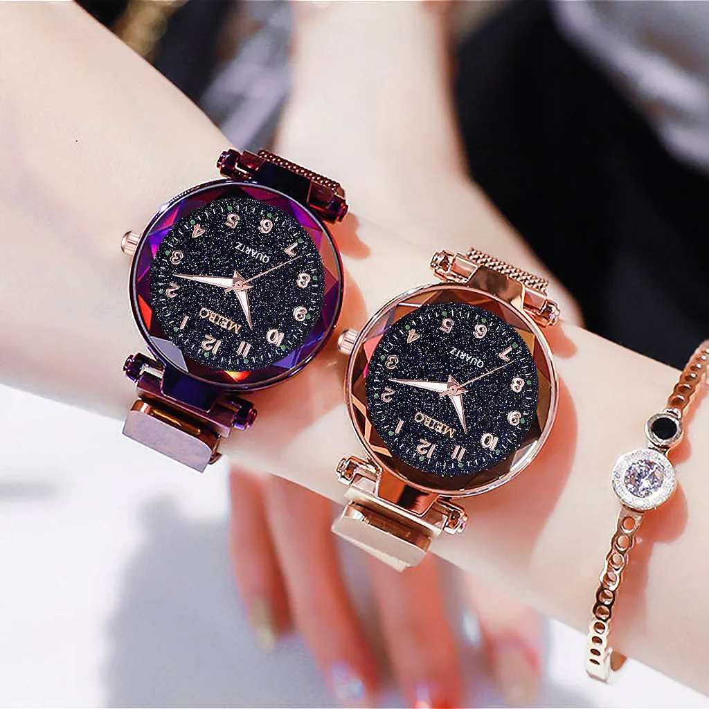 Top Brand Luxury Magnetic Starry Sky Lady Wrist Watch Mesh Female Clock Vintage Waterproof children Ladies Superior Quality Gift
Top Brand Luxury Magnetic Starry Sky Lady Wrist Watch Mesh Female Clock Vintage Waterproof children Ladies Superior Quality Gift