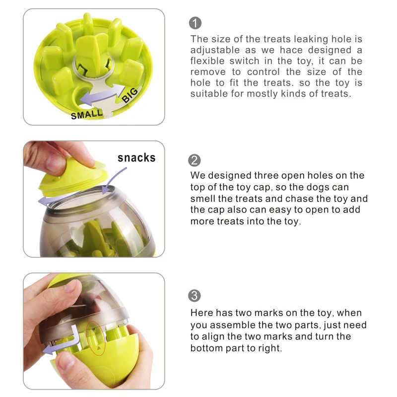Interactive Dog Toy IQ Treat Ball Smarter Pet Toys Food Ball Food Dispenser For Cats Playing Training Balls Pet Supplies
Interactive Dog Toy IQ Treat Ball Smarter Pet Toys Food Ball Food Dispenser For Cats Playing Training Balls Pet Supplies