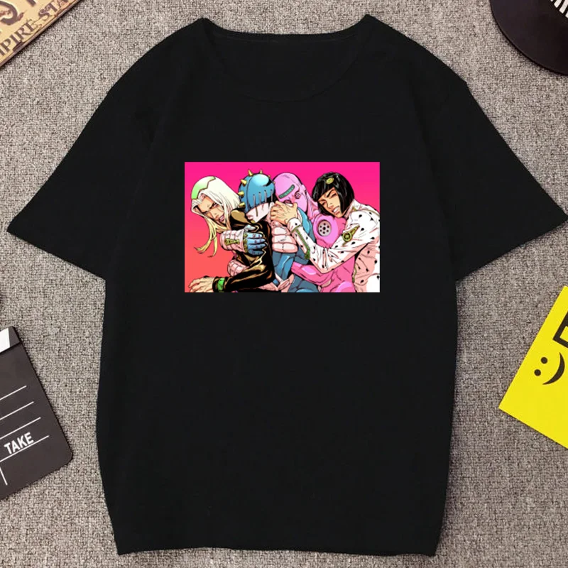 Funny Anime Jojo Bizarre Adventure Women's T Shirt Manga Kawaii Jotaro Printing Tops Summer Casual Cotton Streetwear Female Tee
Funny Anime Jojo Bizarre Adventure Women's T Shirt Manga Kawaii Jotaro Printing Tops Summer Casual Cotton Streetwear Female Tee