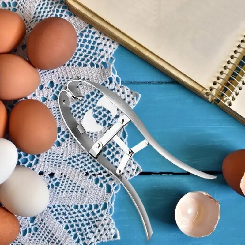Stainless Steel Raw Egg Opener Eggshell Cracker Topper Cutter Kitchen Tool