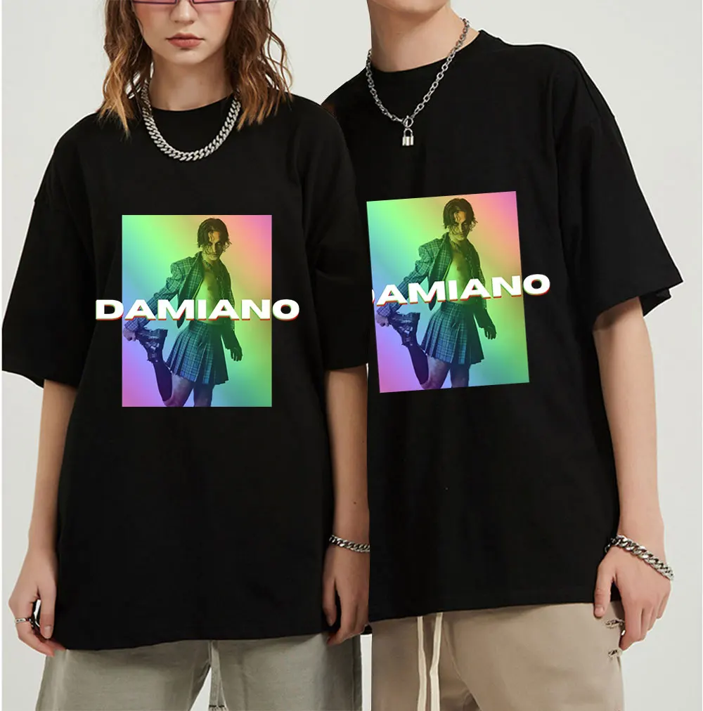 Maneskin Damiano Print Spring Summer Holiday Street Graffiti Style Men/Women Casual T-shirt Novelty Street Tee Shirt Oversize
Maneskin Damiano Print Spring Summer Holiday Street Graffiti Style Men/Women Casual T-shirt Novelty Street Tee Shirt Oversize