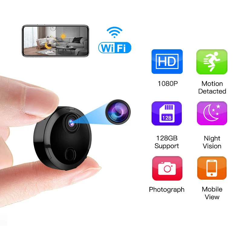 Wifi Mini Camera Video surveillance 1080P Night Vision Motion Detection Wireless Cam Security Detection Remote Indoor Smart Home
Wifi Mini Camera Video surveillance 1080P Night Vision Motion Detection Wireless Cam Security Detection Remote Indoor Smart Home