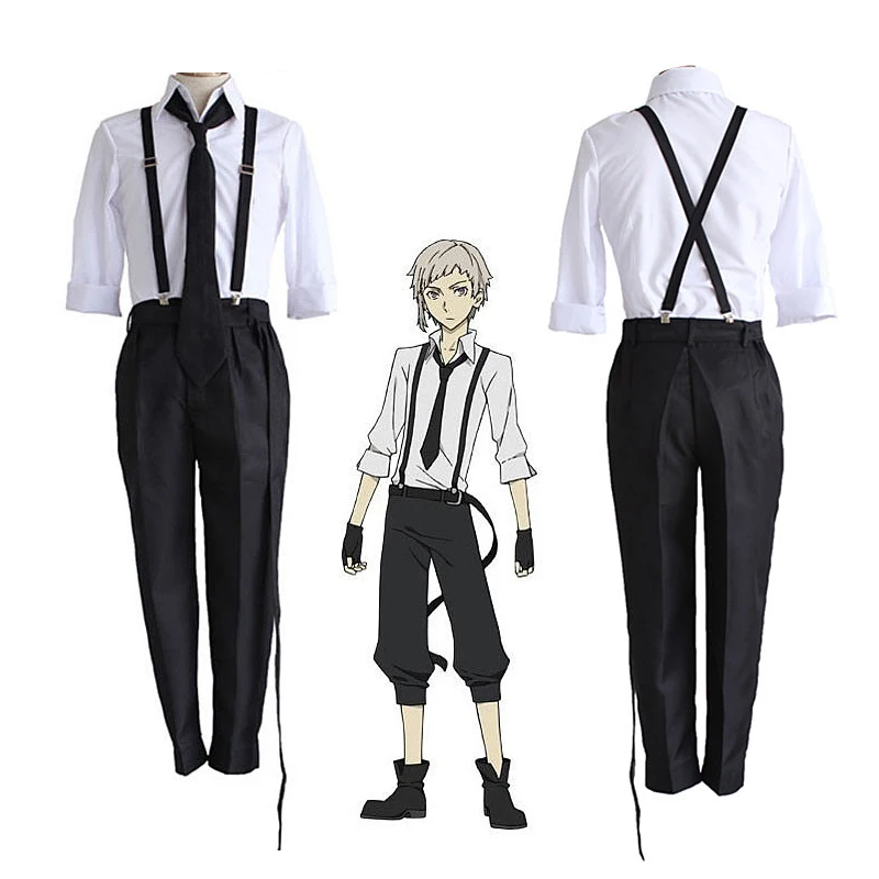Anime Bungo Stray Dogs Atsushi Nakajima Cosplay Costumes Shirts Pants Tie School Uniform Suit Role Play Wig Halloween Party
Anime Bungo Stray Dogs Atsushi Nakajima Cosplay Costumes Shirts Pants Tie School Uniform Suit Role Play Wig Halloween Party