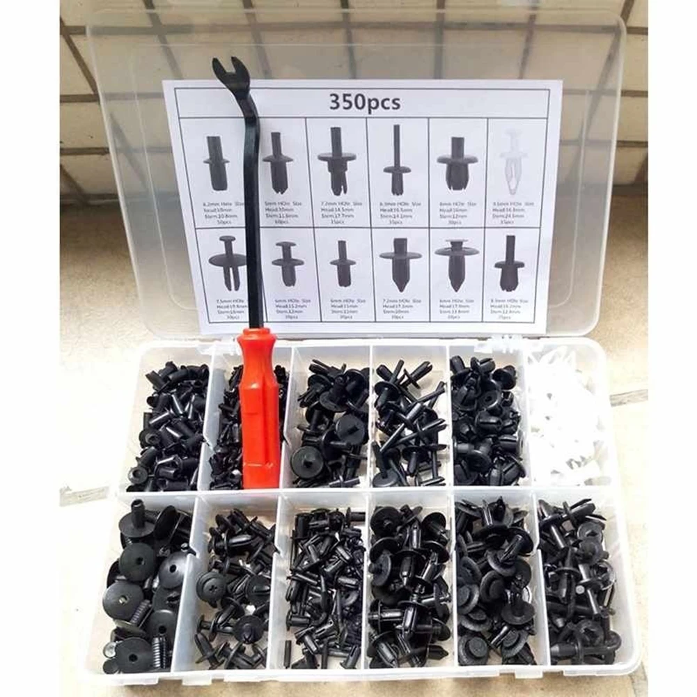 350Pcs Boxed Car Buckles OBD2 Car Plastic Buckles Mixed Auto Fasteners Car Bumpers Clips
350Pcs Boxed Car Buckles OBD2 Car Plastic Buckles Mixed Auto Fasteners Car Bumpers Clips
