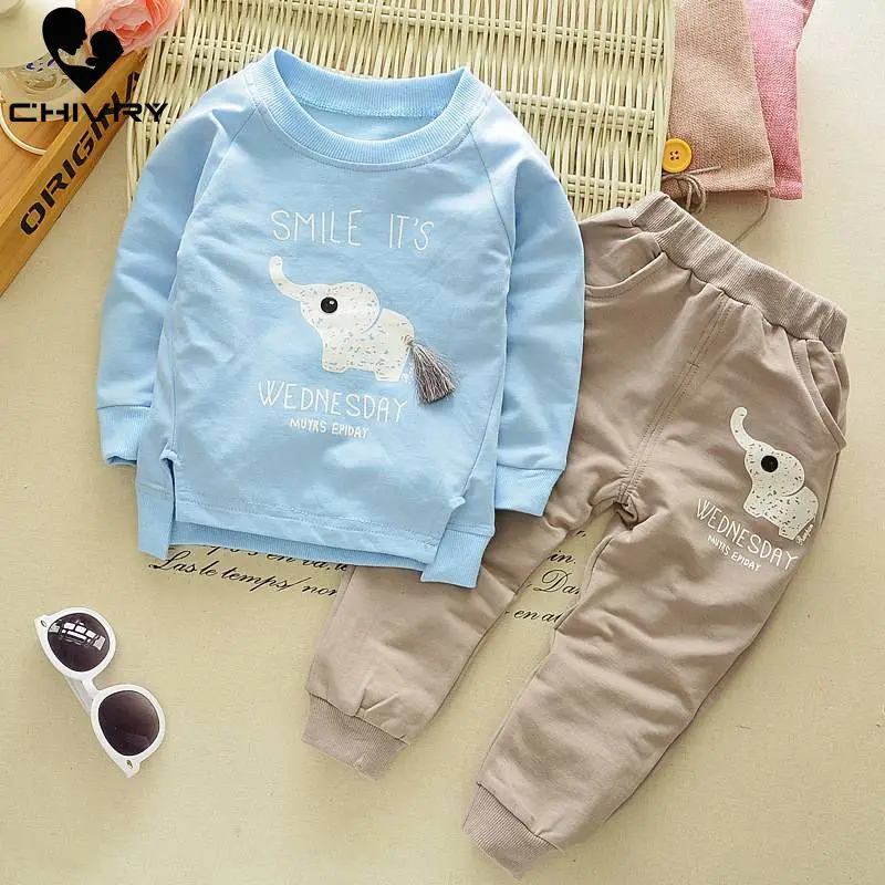 2Pcs Newborn Baby Boys Girls Clothes Set Spring Autumn Boys Cartoon Elephant Long Sleeve O-neck Tops + Pants Kids Clothing Sets
2Pcs Newborn Baby Boys Girls Clothes Set Spring Autumn Boys Cartoon Elephant Long Sleeve O-neck Tops + Pants Kids Clothing Sets