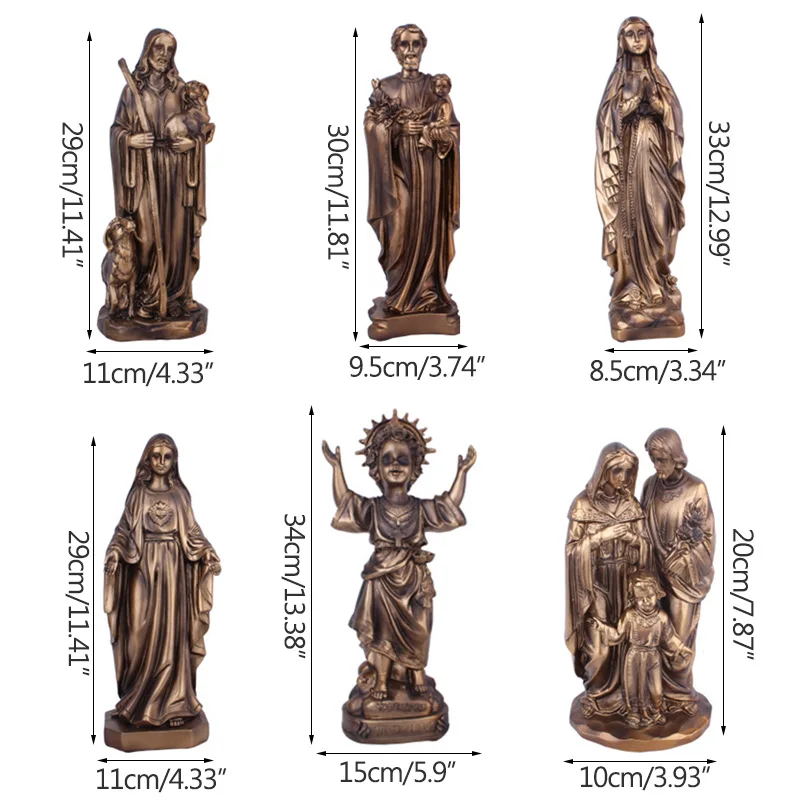 Strongwell European Bronze Our Lady Statue Jesus Series Ornament Resin Craft TV Cabinet Home Decoration Living Room Wedding Gift
Strongwell European Bronze Our Lady Statue Jesus Series Ornament Resin Craft TV Cabinet Home Decoration Living Room Wedding Gift
