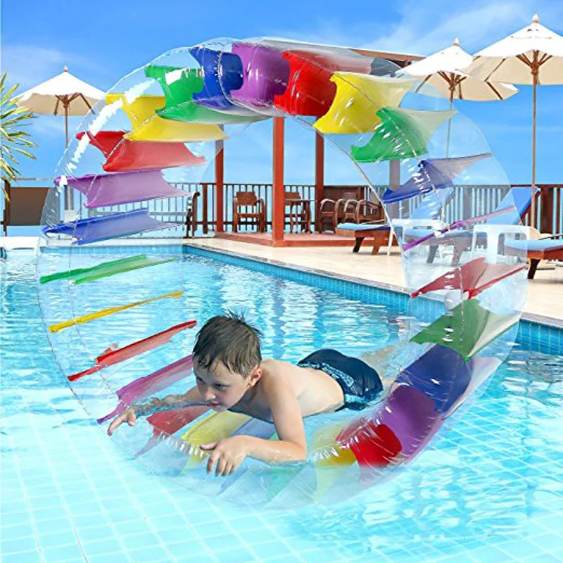 Kids Colorful Inflatable Toys Water Wheel Roller Float 36inch Roll Ball For Boys Girls Swimming Pool Outdoor Inflatable Everyday 
Kids Colorful Inflatable Toys Water Wheel Roller Float 36inch Roll Ball For Boys Girls Swimming Pool Outdoor Inflatable Everyday