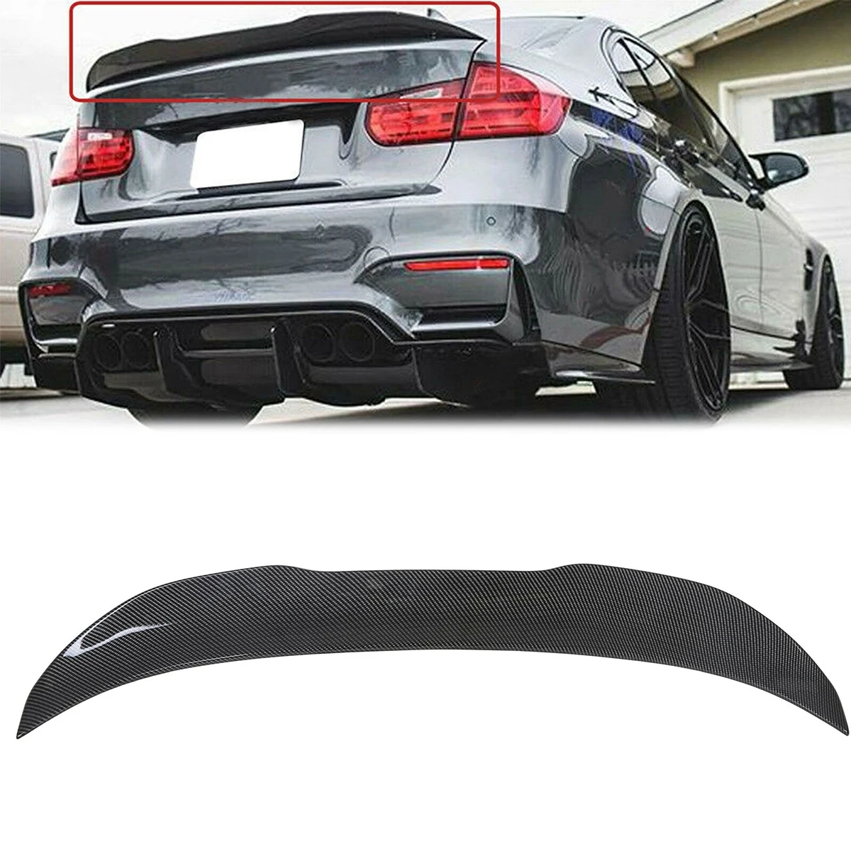 PSM Style Rear Lip Spoiler For BMW 3 Series F30 F80 MPS Style Glossy Black Color Performance Trunk Boot Spoiler 
PSM Style Rear Lip Spoiler For BMW 3 Series F30 F80 MPS Style Glossy Black Color Performance Trunk Boot Spoiler