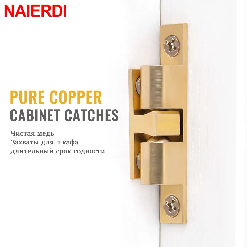 NAIERDI 2PCS Pure Copper Cabinet Catches Adjustable Double Ball Cabinet Closet Latch Clip Door Catches Furniture Fittings 
NAIERDI 2PCS Pure Copper Cabinet Catches Adjustable Double Ball Cabinet Closet Latch Clip Door Catches Furniture Fittings