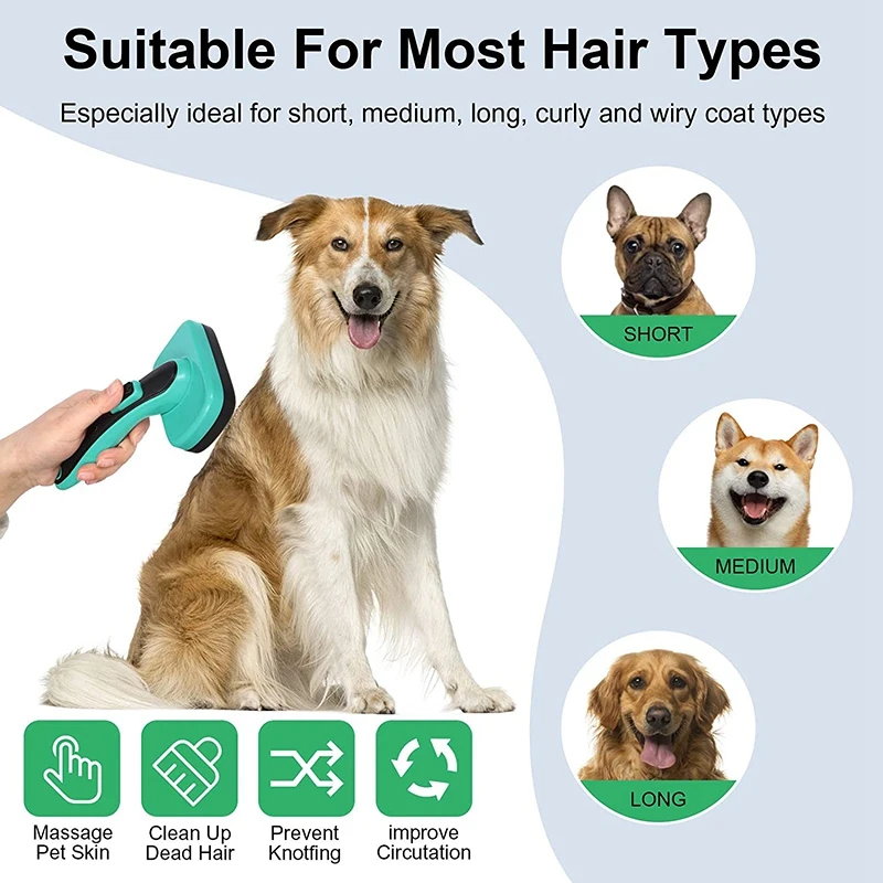 Self Cleaning Slicker Brush Shedding and Grooming Tool for Pets Remove Loose Hair Fur Undercoat Mats Tangled Hair
Self Cleaning Slicker Brush Shedding and Grooming Tool for Pets Remove Loose Hair Fur Undercoat Mats Tangled Hair