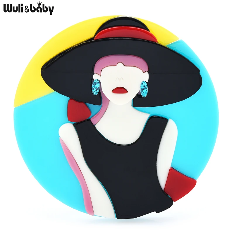 Wuli&baby Acylic Wear Hat Modern Lady Brooches For Women Designer Taking Holiday Girl Figure Party Office Brooch Pin Gifts
Wuli&baby Acylic Wear Hat Modern Lady Brooches For Women Designer Taking Holiday Girl Figure Party Office Brooch Pin Gifts