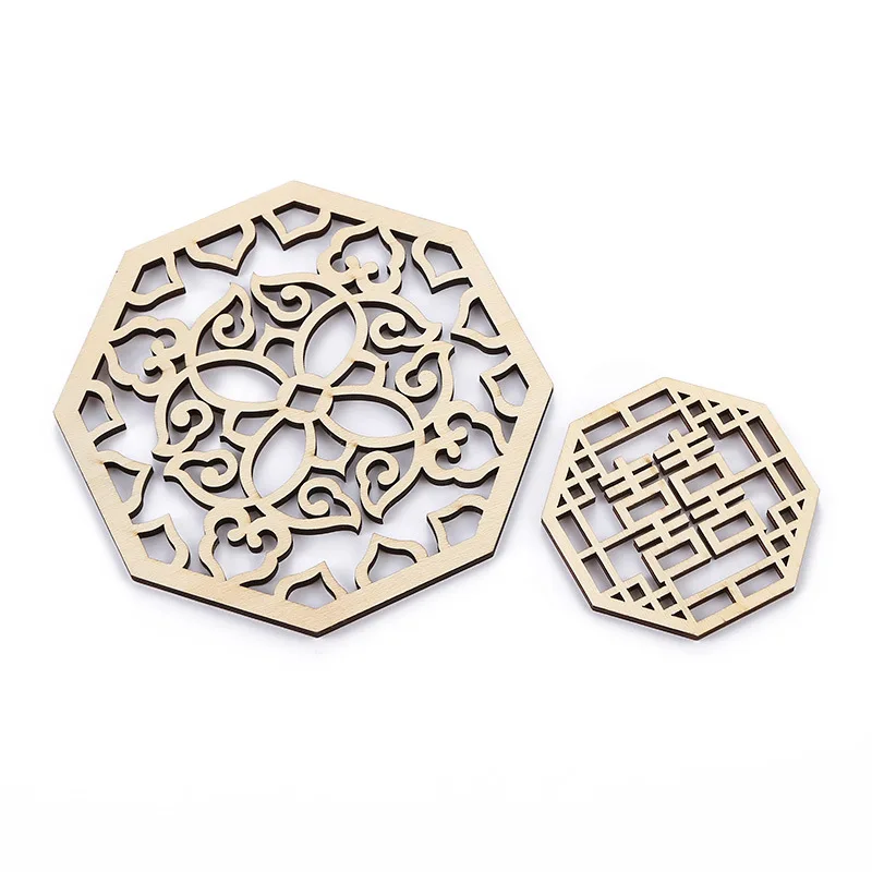 Kitchen Wooden Tea Coaster Bowl Mat Creative Hollow Wooden Insulated Mat Ins Style Octagonal Cutlery Mat Set 
Kitchen Wooden Tea Coaster Bowl Mat Creative Hollow Wooden Insulated Mat Ins Style Octagonal Cutlery Mat Set