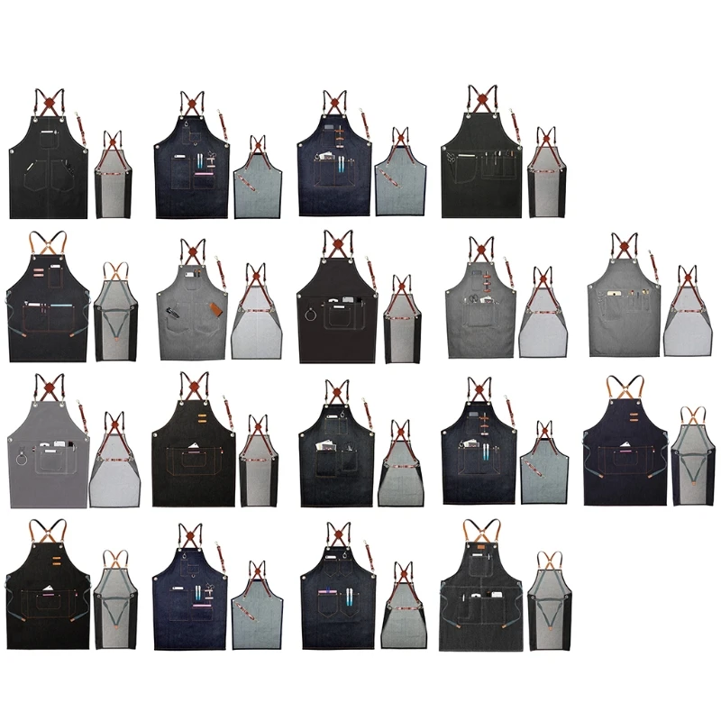MXLB Fashion Denim Apron for Chef Kitchen BBQ with Pockets Grill Baking Cooking Aprons Women Men Coffee Shop Overalls
MXLB Fashion Denim Apron for Chef Kitchen BBQ with Pockets Grill Baking Cooking Aprons Women Men Coffee Shop Overalls