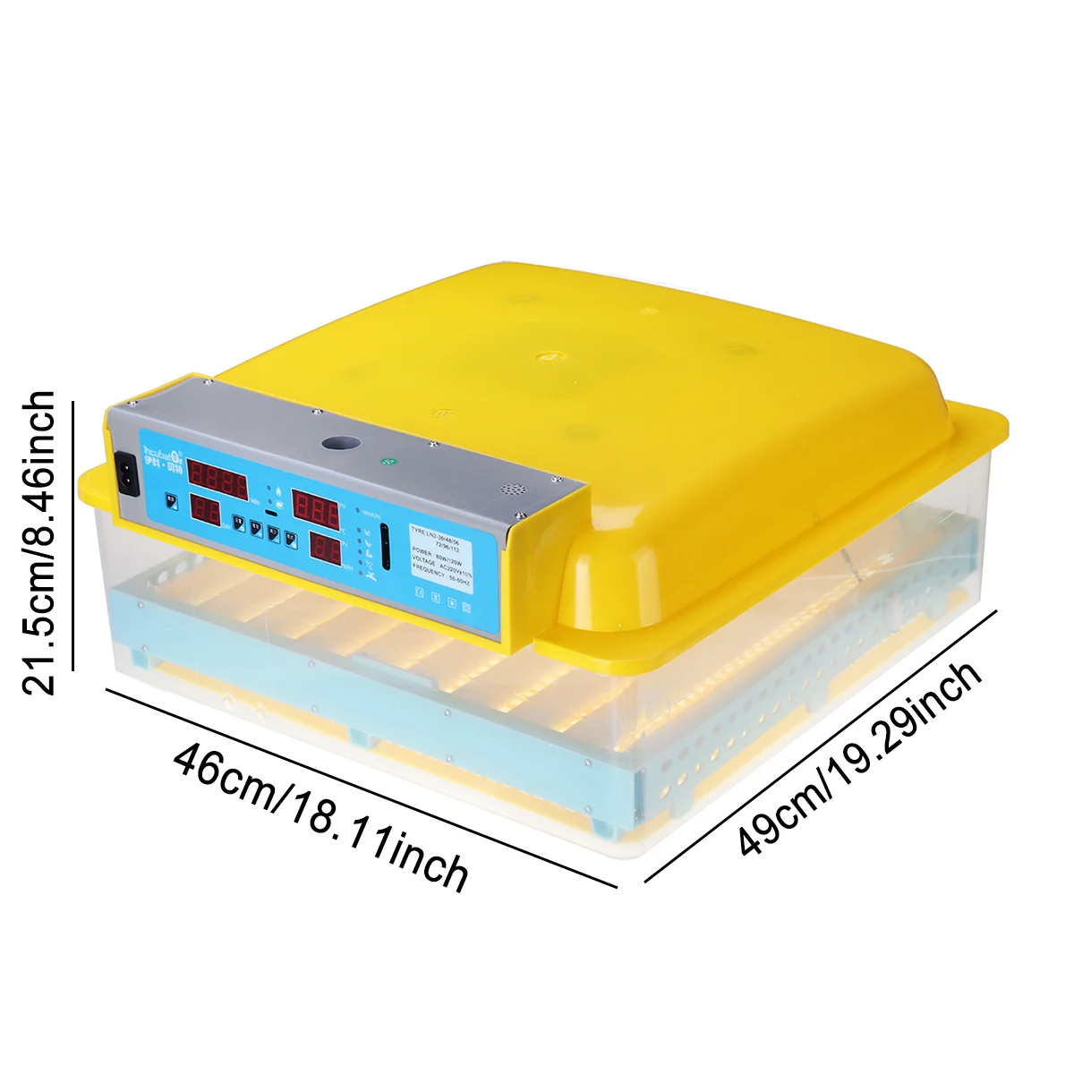 Temperature Display Multifunctional Electric Egg Incubator Automatic Digital For Chicken Quail Poultry Birds Eggs with AU Plug
Temperature Display Multifunctional Electric Egg Incubator Automatic Digital For Chicken Quail Poultry Birds Eggs with AU Plug