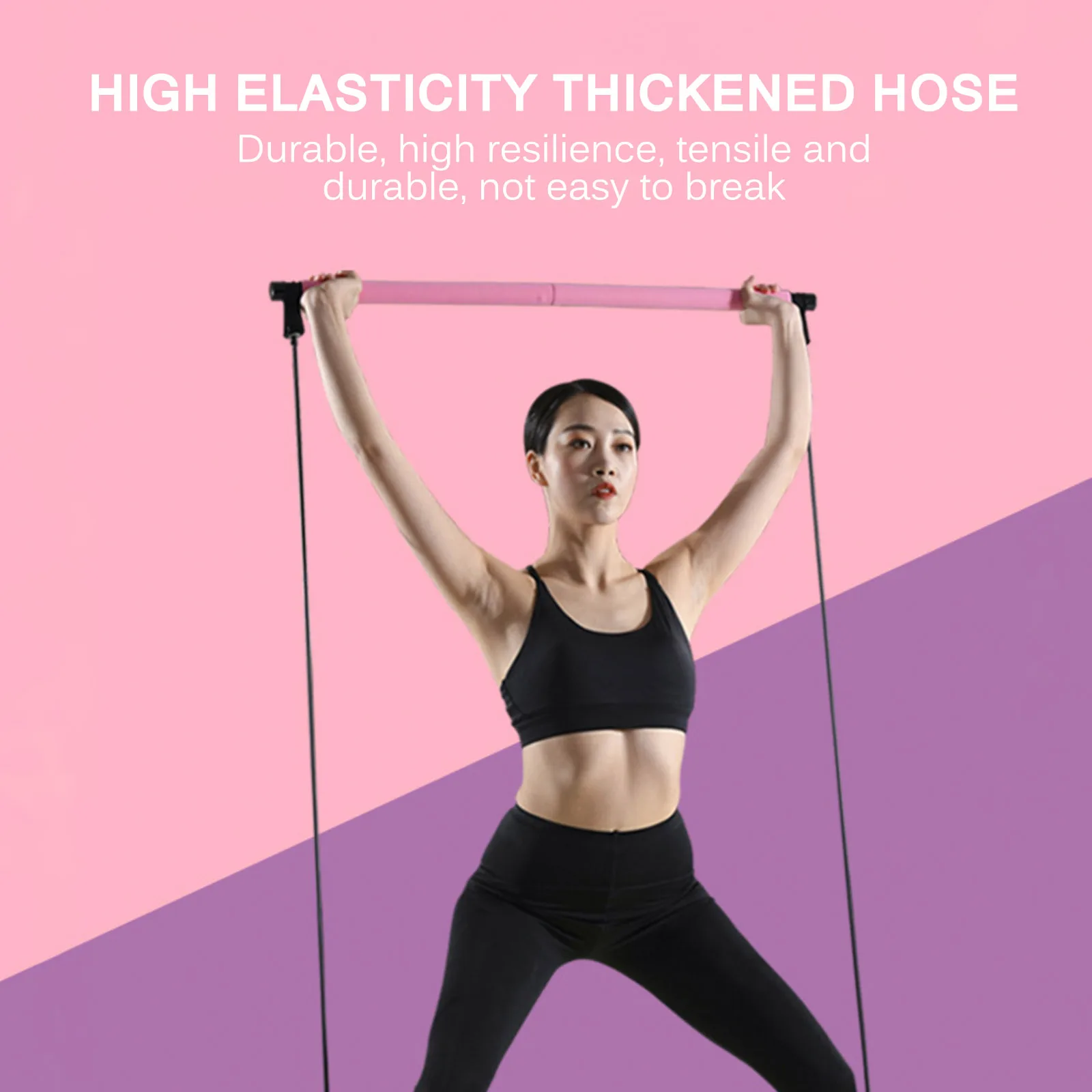 Portable Pilates Bar Kit Resistance Band Yoga Pilates Stick Yoga Exercise Bar Foot Loop For Yoga Stretch Sculpt Twisting Sit-Up
Portable Pilates Bar Kit Resistance Band Yoga Pilates Stick Yoga Exercise Bar Foot Loop For Yoga Stretch Sculpt Twisting Sit-Up