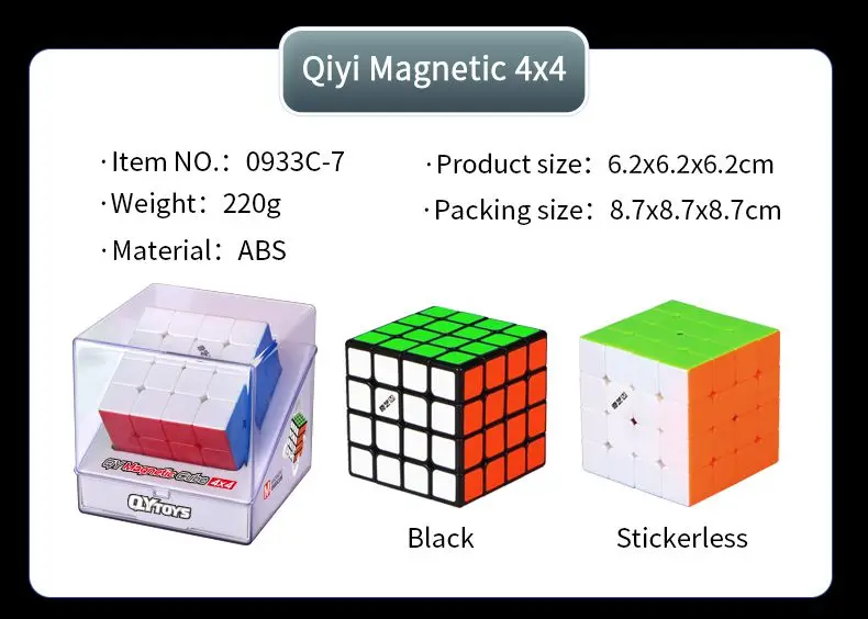 D-FantiX Qiyi MS Magnetic 44 Speed Cube Upgraded Version 444 Magic Cube Toys Gift for Kids and Adults Students
D-FantiX Qiyi MS Magnetic 44 Speed Cube Upgraded Version 444 Magic Cube Toys Gift for Kids and Adults Students