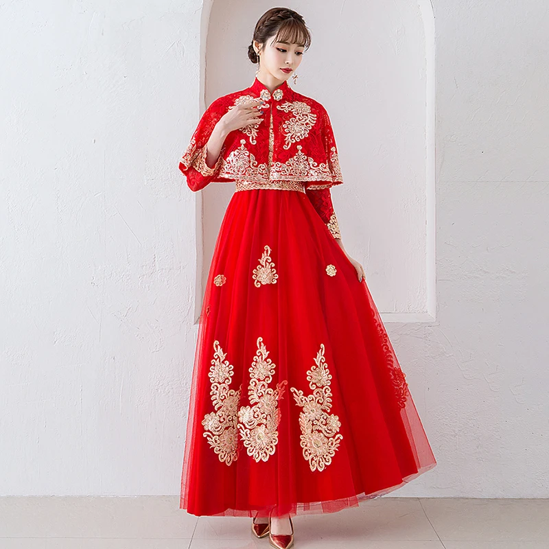 New Evening Dresses Ruffles Full Sleeves Floor-Length Embroidery A-Line Zipper Back Red Ruched Plus Size Women Formal Gowns D481 
New Evening Dresses Ruffles Full Sleeves Floor-Length Embroidery A-Line Zipper Back Red Ruched Plus Size Women Formal Gowns D481