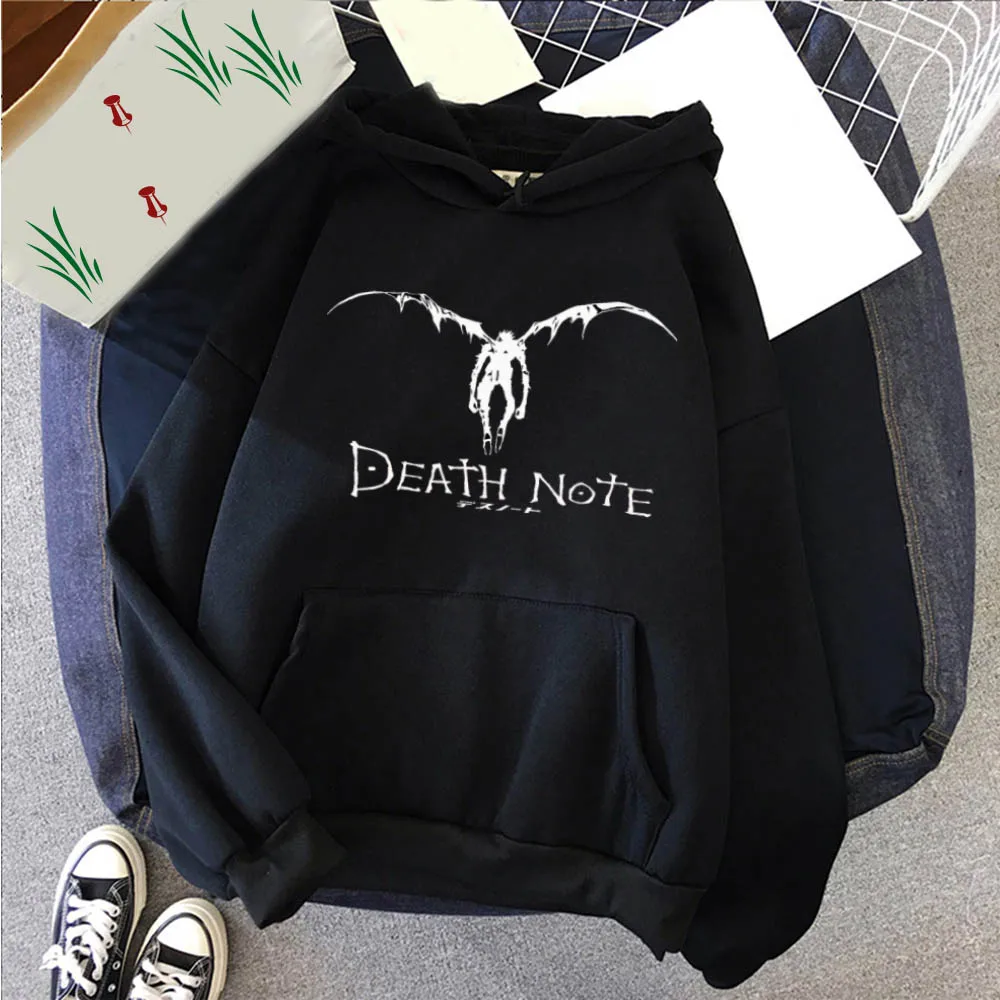 Japanese Anime Hoodie Pullovers Tops Loose Death Note Logo Unisex Cloths Autumn Winter
Japanese Anime Hoodie Pullovers Tops Loose Death Note Logo Unisex Cloths Autumn Winter
