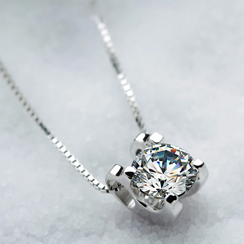 100% Silver 925 Jewelry 45cm Necklace Diamond Pendant Female Gemstone Clavicle Necklace Sapphire Bizuteria Crystal Pendants
100% Silver 925 Jewelry 45cm Necklace Diamond Pendant Female Gemstone Clavicle Necklace Sapphire Bizuteria Crystal Pendants