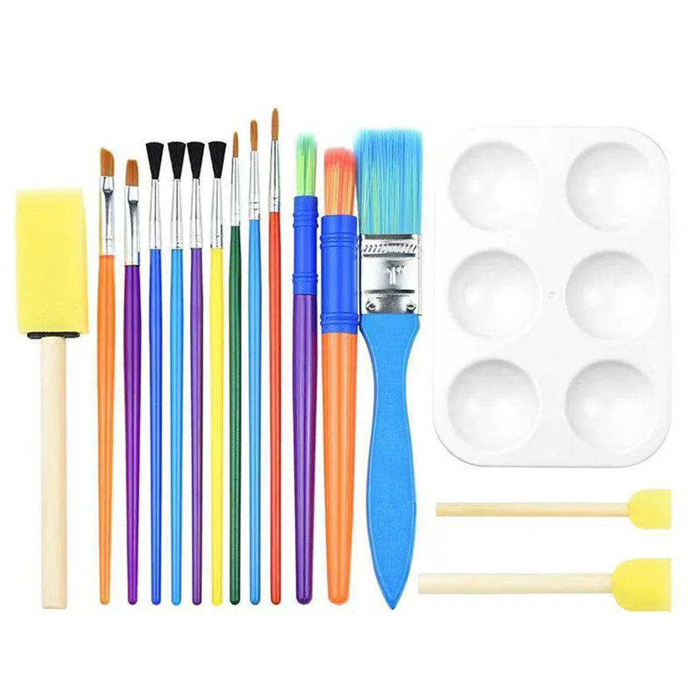 16PCS Colorful Art Paint Brushes Kits Childrens Paintbrush Sponge Brushes DIY Drawing Tools For Watercolor Oil Acrylic Paints
16PCS Colorful Art Paint Brushes Kits Childrens Paintbrush Sponge Brushes DIY Drawing Tools For Watercolor Oil Acrylic Paints