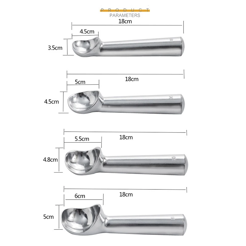 Stainless Steel Ice Cream Spoon Set Portable Non-Stick Antifreeze Ice Cream Spoon Kitchen Accessories 4Pcs
Stainless Steel Ice Cream Spoon Set Portable Non-Stick Antifreeze Ice Cream Spoon Kitchen Accessories 4Pcs