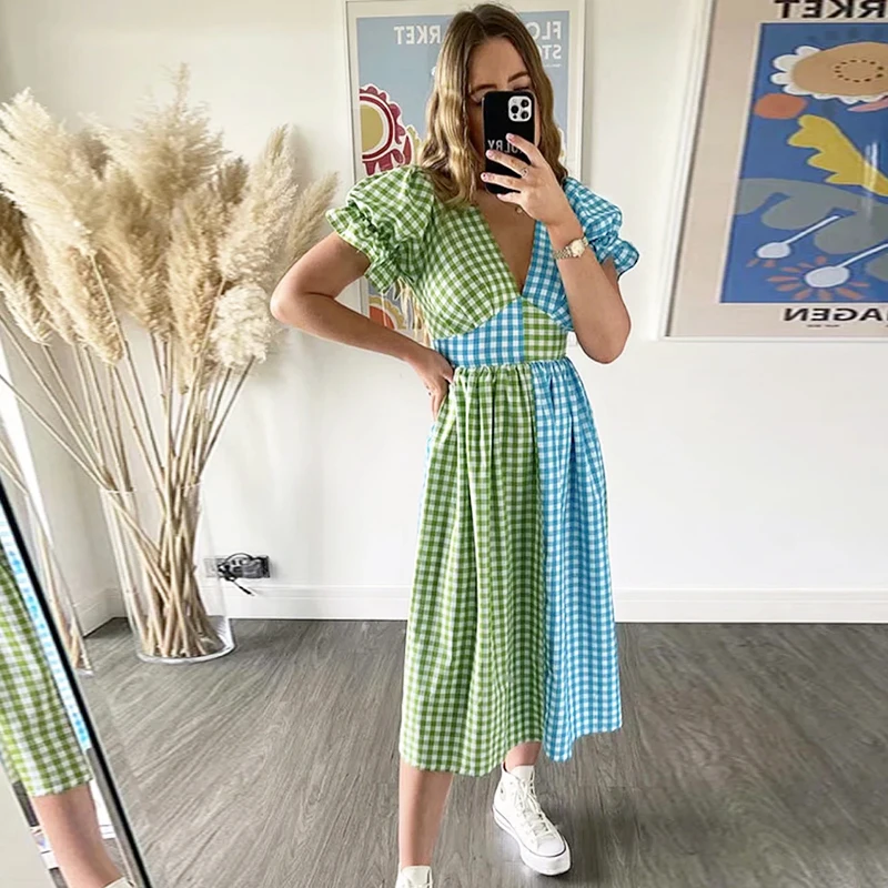 Elegant Maxi Dress Robe for Women Vintage Summer Autumn Long Boho Dress Plaid Print Vestido Feminino Dress Cotton 2021
Elegant Maxi Dress Robe for Women Vintage Summer Autumn Long Boho Dress Plaid Print Vestido Feminino Dress Cotton 2021