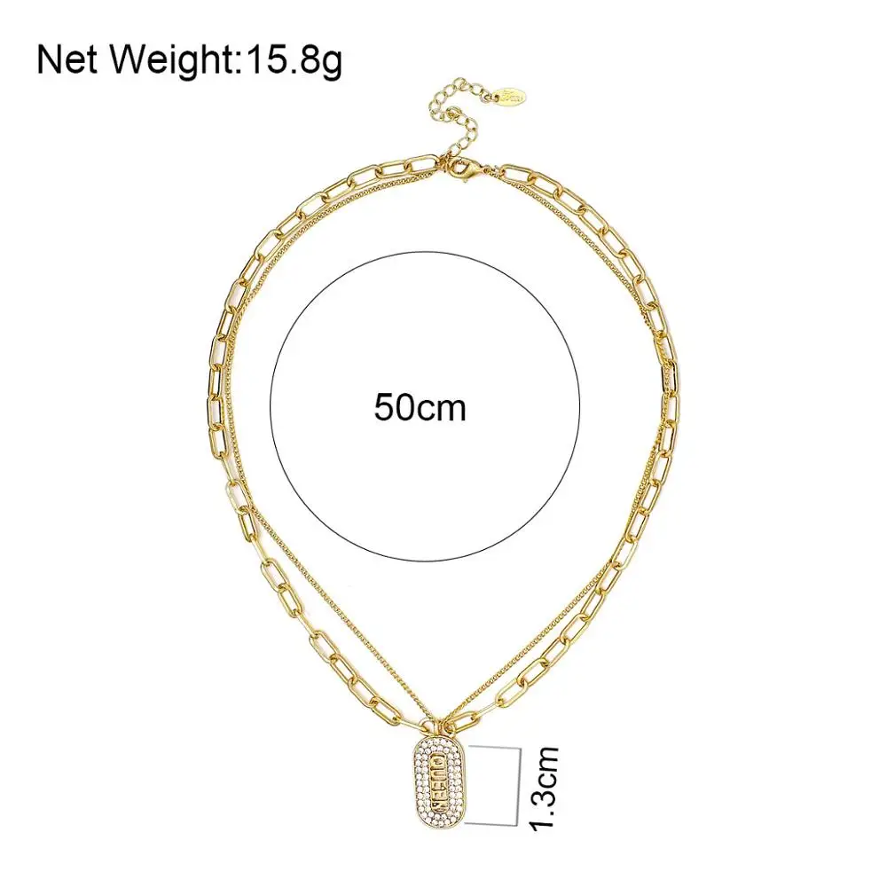 Lifefontier Vintage Layered Curb Cuban Chain Choker Necklace Collar Rhinestone Queen Letter Square Pendant Necklace WomenJewelry
Lifefontier Vintage Layered Curb Cuban Chain Choker Necklace Collar Rhinestone Queen Letter Square Pendant Necklace WomenJewelry