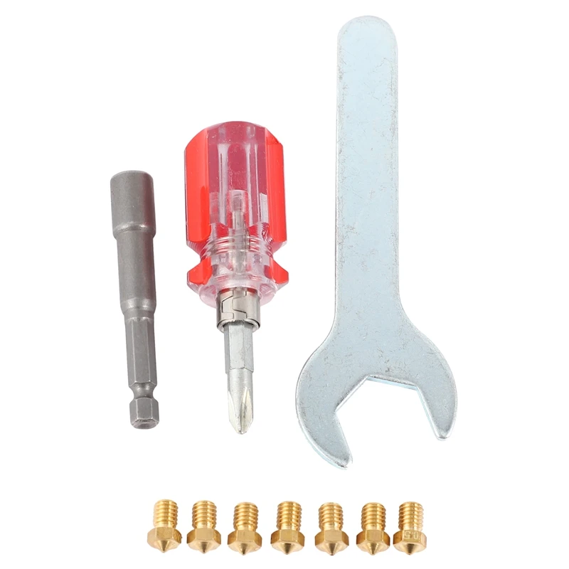 3D Printer Nozzles + 4 DIY Tools for J-Head E3D V5 V6 0.2mm 0.3mm 0.4mm 0.5mm 0.6mm 0.8mm Nozzle Tool for Nozzle Replacement,Spa
3D Printer Nozzles + 4 DIY Tools for J-Head E3D V5 V6 0.2mm 0.3mm 0.4mm 0.5mm 0.6mm 0.8mm Nozzle Tool for Nozzle Replacement,Spa