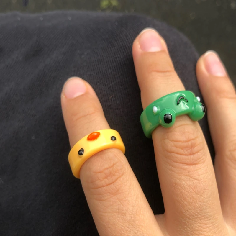 Animal Frog Polymer Clay Acrylic Finger Rings for Women Accessory Summer Fashion Travel Geometric Jewelry Gifts
Animal Frog Polymer Clay Acrylic Finger Rings for Women Accessory Summer Fashion Travel Geometric Jewelry Gifts
