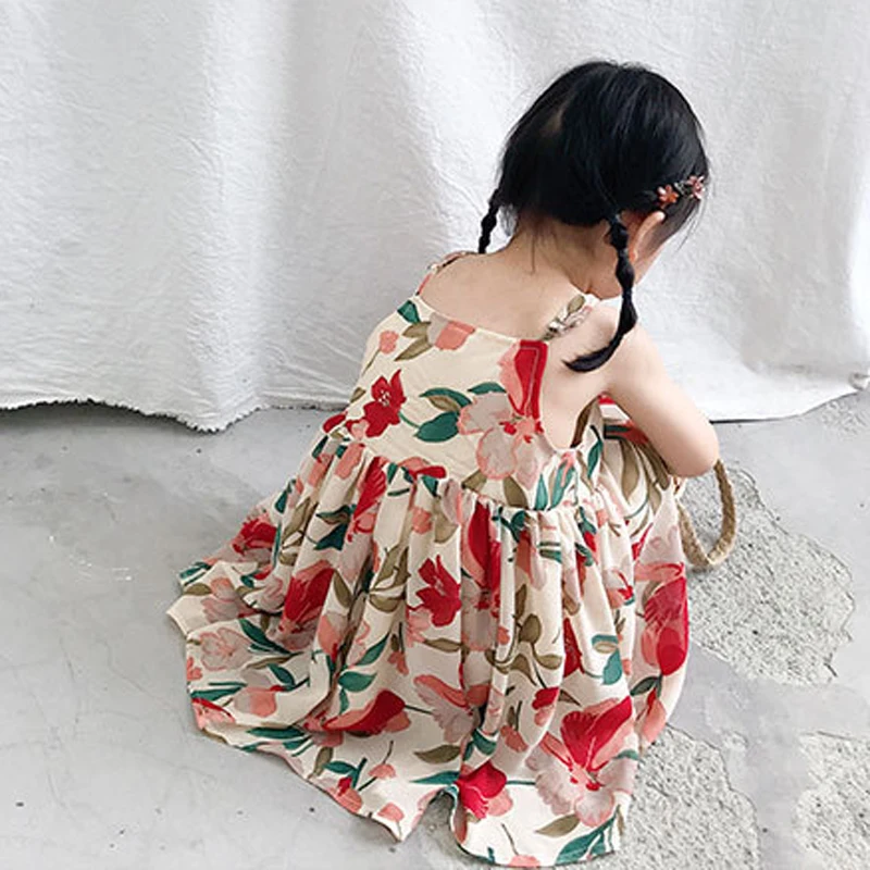 2021 New Summer Girls' Dress Cute Korean Floral flower Suspender Princess Party Dress Children's Baby Kids Girls Clothing
2021 New Summer Girls' Dress Cute Korean Floral flower Suspender Princess Party Dress Children's Baby Kids Girls Clothing