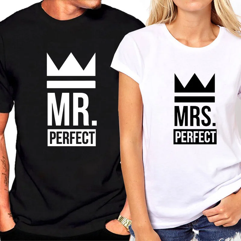 Women Couple T-shirt for Lovers Short Sleeve Female T-shirt Top Women T-shirt Letter Print MRS.perfect Funny T Shirt
Women Couple T-shirt for Lovers Short Sleeve Female T-shirt Top Women T-shirt Letter Print MRS.perfect Funny T Shirt