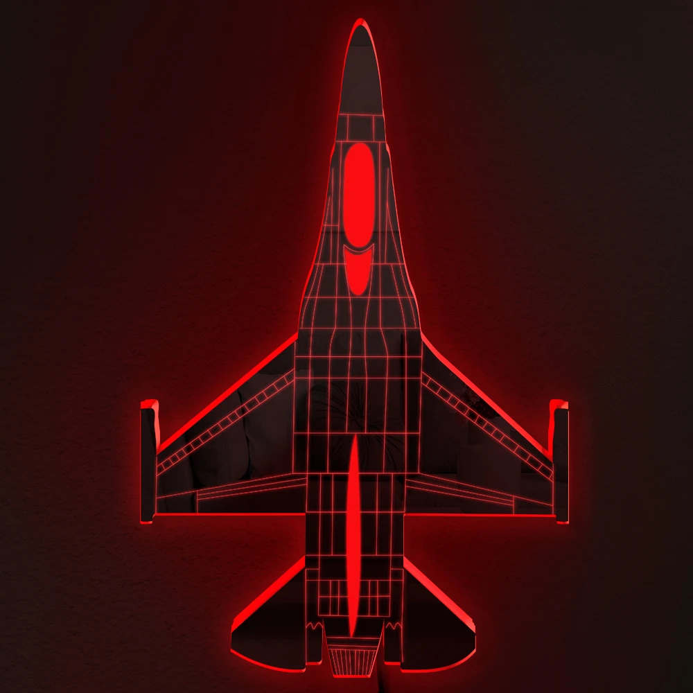 F-16 Fighting Falcon Jet LED Lighting Sign Combat Aircraft Bed Room Wall Mirror Airplane Aviation Multi Colors Lighting Wall Art 
F-16 Fighting Falcon Jet LED Lighting Sign Combat Aircraft Bed Room Wall Mirror Airplane Aviation Multi Colors Lighting Wall Art