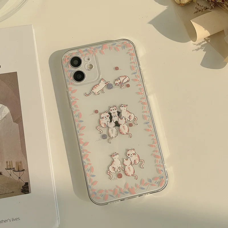 Kawaii cartoon cats family Transparent Phone Case For iPhone 12 11 Pro Max Xr Xs Max 7 8Plus x 12mini 7Plus case Cute soft cover
Kawaii cartoon cats family Transparent Phone Case For iPhone 12 11 Pro Max Xr Xs Max 7 8Plus x 12mini 7Plus case Cute soft cover