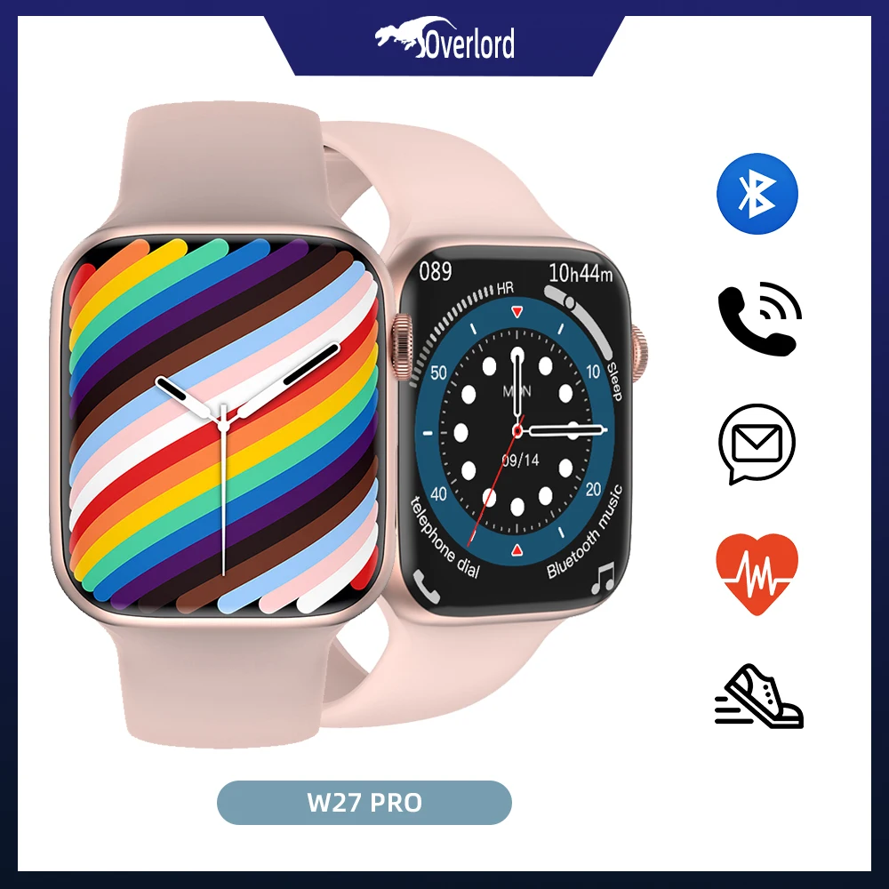 Смарт-часы W27 Pro с двумя кнопками, беспроводное зарядное устройство, Bluetooth, сенсорный экран, спортивные фитнес-часы для Xiaomi Iwo Oppo
Смарт-часы W27 Pro с двумя кнопками, беспроводное зарядное устройство, Bluetooth, сенсорный экран, спортивные фитнес-часы для Xiaomi Iwo Oppo