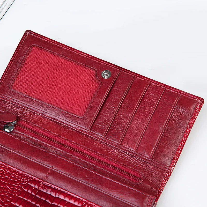 genuine leather wallet women long lady purse crocodile pattern female wallets luxury designer real leather coin purses
genuine leather wallet women long lady purse crocodile pattern female wallets luxury designer real leather coin purses