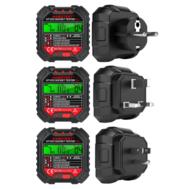 Тестер для розеток HT107, прибор для измерения напряжения RCD, штепсельная вилка Европейского/Британского/американского стандарта
Тестер для розеток HT107, прибор для измерения напряжения RCD, штепсельная вилка Европейского/Британского/американского стандарта