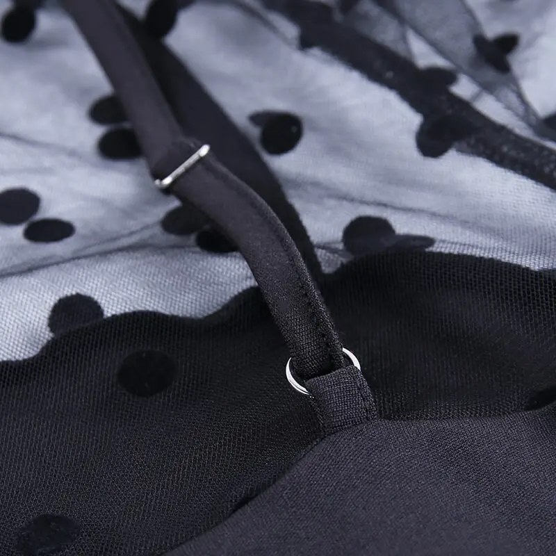 Sexy Black Mesh Dot Women Bodycon Club Dress Female Stitching Short Party Dress Spring Summer Elegant Mini Dress Vestidos
Sexy Black Mesh Dot Women Bodycon Club Dress Female Stitching Short Party Dress Spring Summer Elegant Mini Dress Vestidos