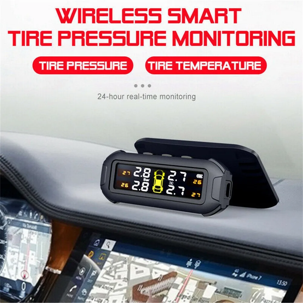 Solar TPMS Tire Pressure Monitoring System Temperature Warning Fuel Save Car Tyre Pressure Monitor With 4 External Sensors
Solar TPMS Tire Pressure Monitoring System Temperature Warning Fuel Save Car Tyre Pressure Monitor With 4 External Sensors