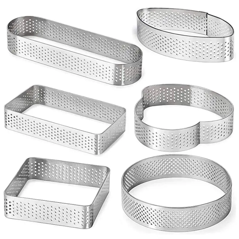 Kitchen Baking Mould Various shapes Tart Ring French Dessert Stainless Steel Perforated Fruit Pie Quiche Cake Mousse Mold
Kitchen Baking Mould Various shapes Tart Ring French Dessert Stainless Steel Perforated Fruit Pie Quiche Cake Mousse Mold