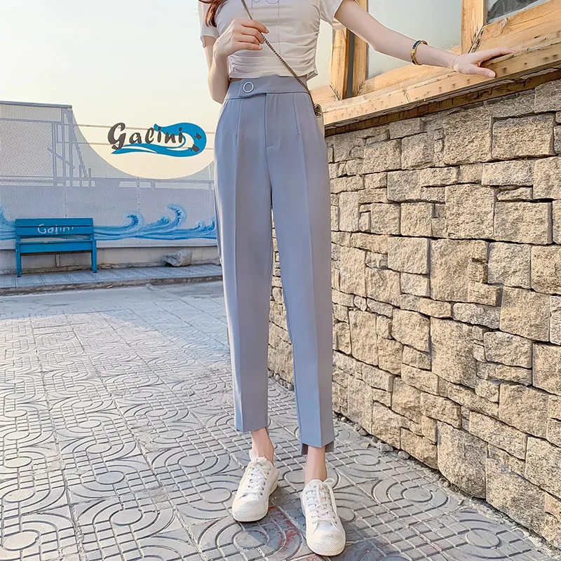 Pencil Pants 2022 Summer New Korean Pants Straight-Leg Pants Suit Pants Women's Ninth Pants Casual Harem Women Pants 621J
Pencil Pants 2022 Summer New Korean Pants Straight-Leg Pants Suit Pants Women's Ninth Pants Casual Harem Women Pants 621J