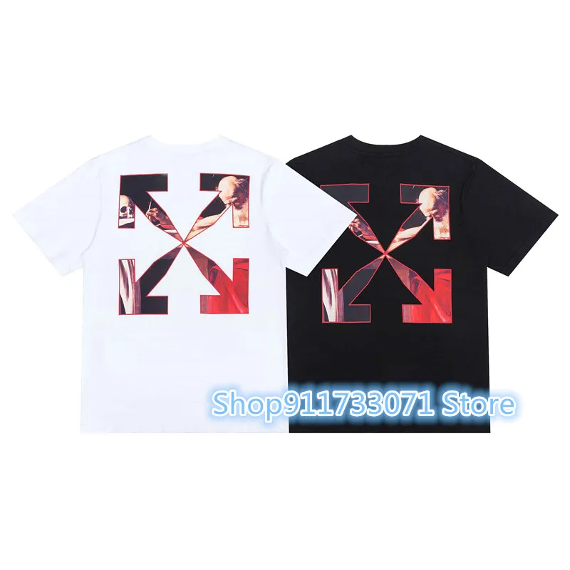 OFF White 2021 Summer Religious oil painting series Men Women T-shirt #2242