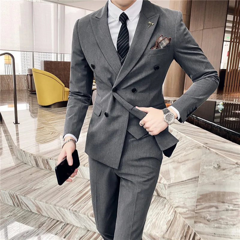 Однотонный костюм из трех предметов, облегающее свадебное платье для жениха, мужской двубортный костюм 7XL
Однотонный костюм из трех предметов, облегающее свадебное платье для жениха, мужской двубортный костюм 7XL