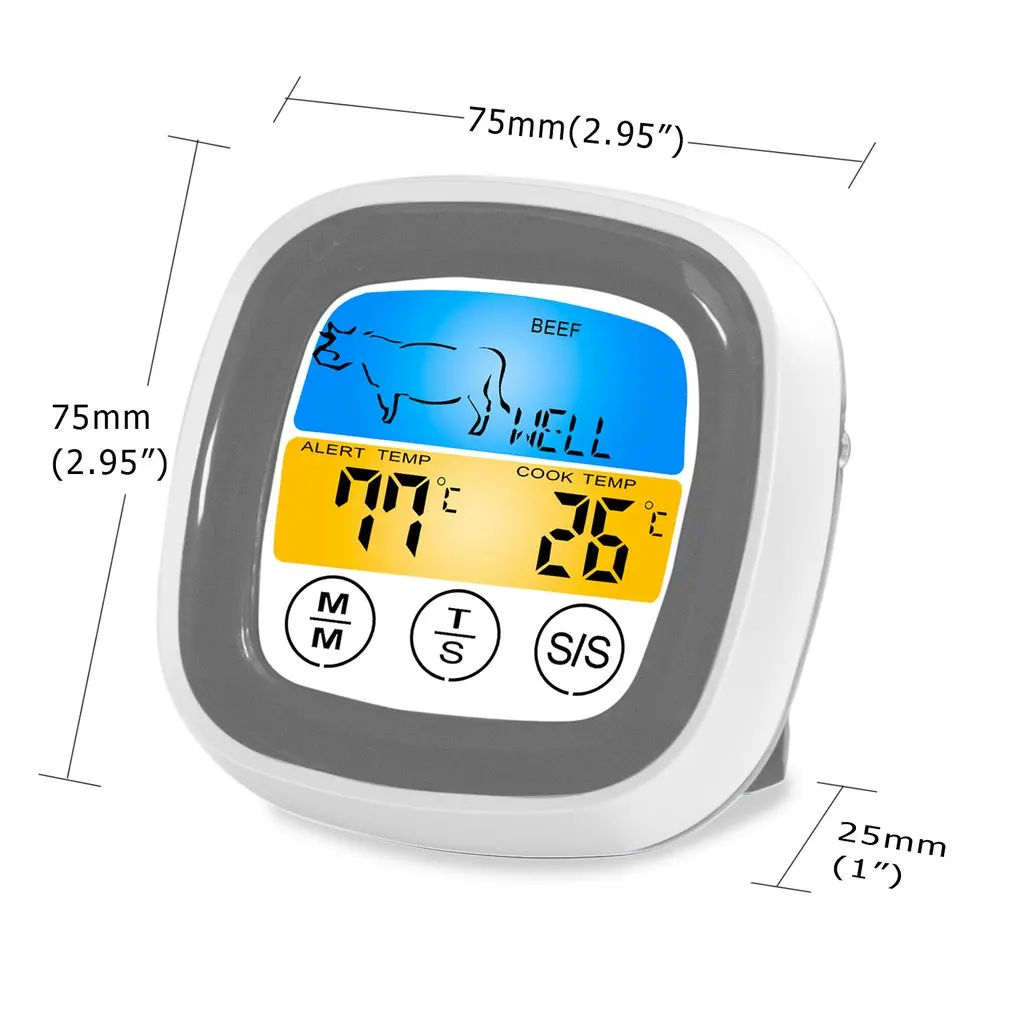 Digital Meat Kitchen Thermometer Stainless Waterproof Meat Temperature Probe Oven Cooking BBQ Temperature Meter
Digital Meat Kitchen Thermometer Stainless Waterproof Meat Temperature Probe Oven Cooking BBQ Temperature Meter