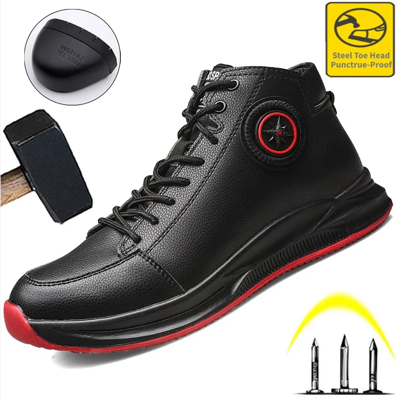 High Quality Work Boots Leather Shoes Steel Toe Cap Safety Shoes Men Indestructible Shoes Footwear Mens Safety Boots Industrial
High Quality Work Boots Leather Shoes Steel Toe Cap Safety Shoes Men Indestructible Shoes Footwear Mens Safety Boots Industrial